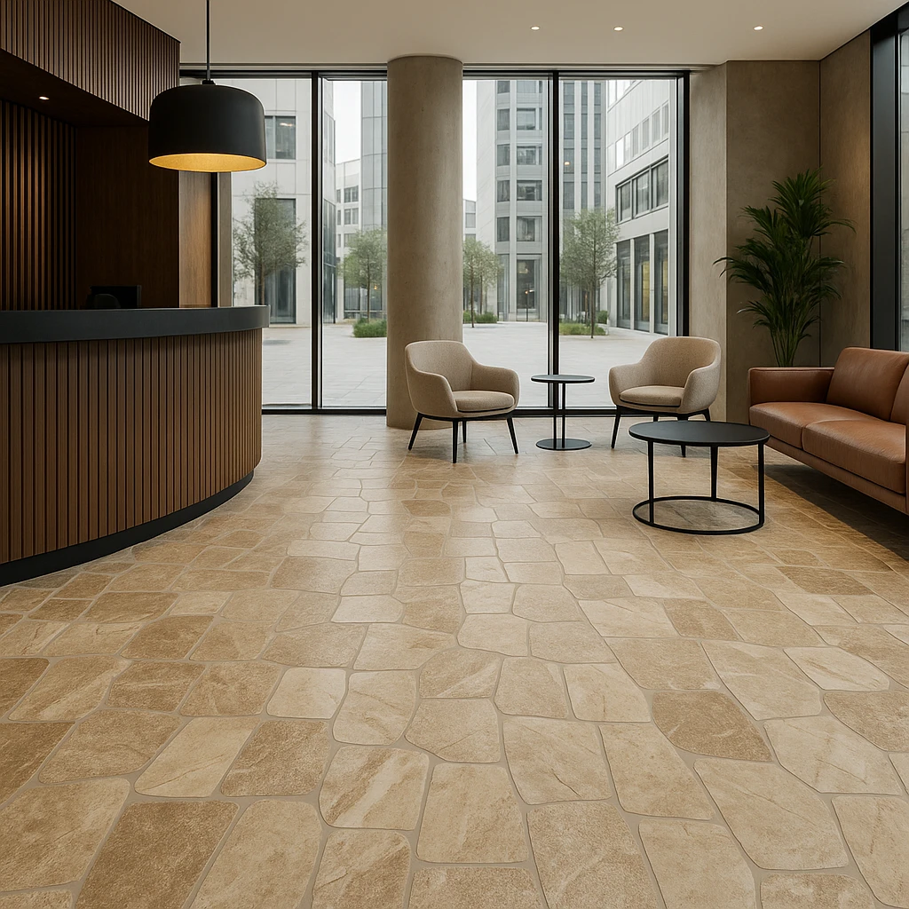 Collage ceramic flooring