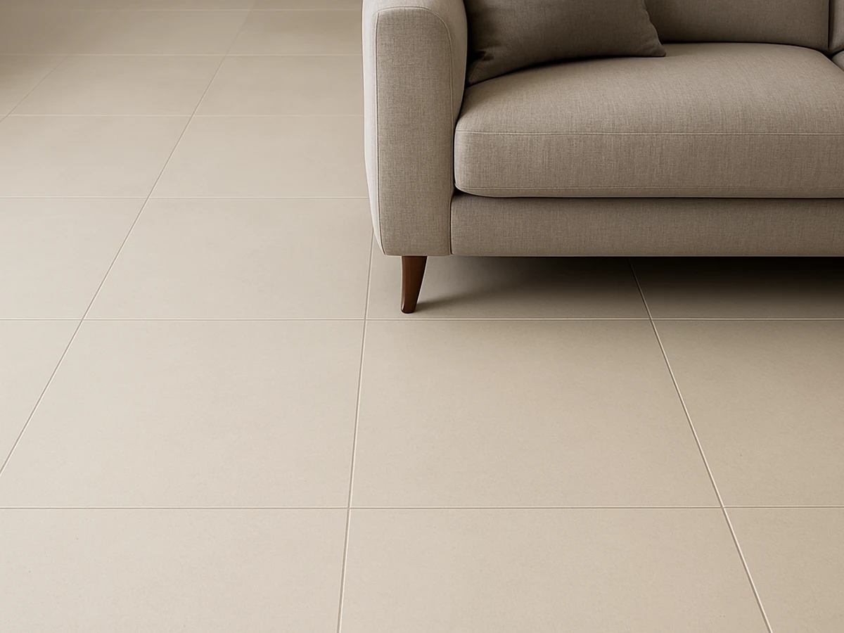 Fusion ceramic floor tiles