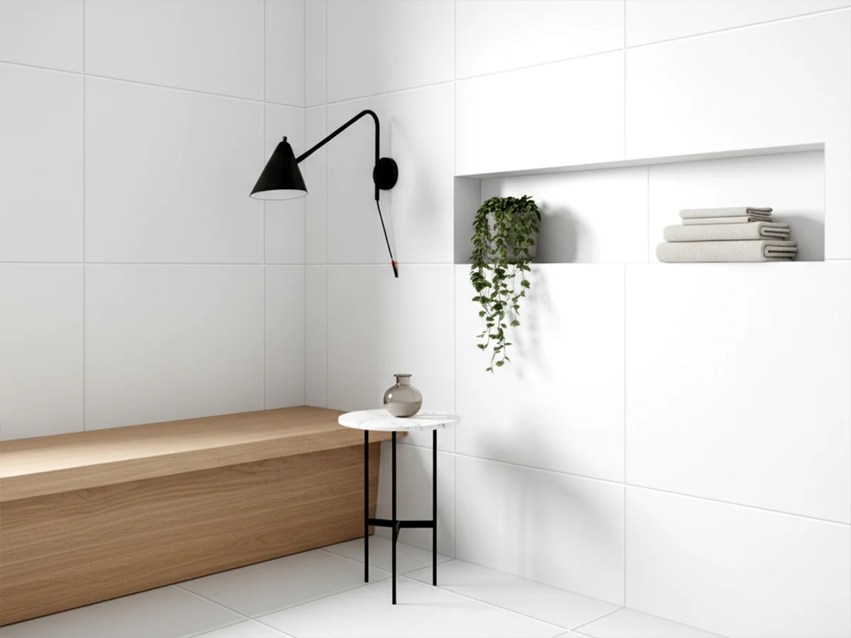 Monoserra Pure White ceramic tiles