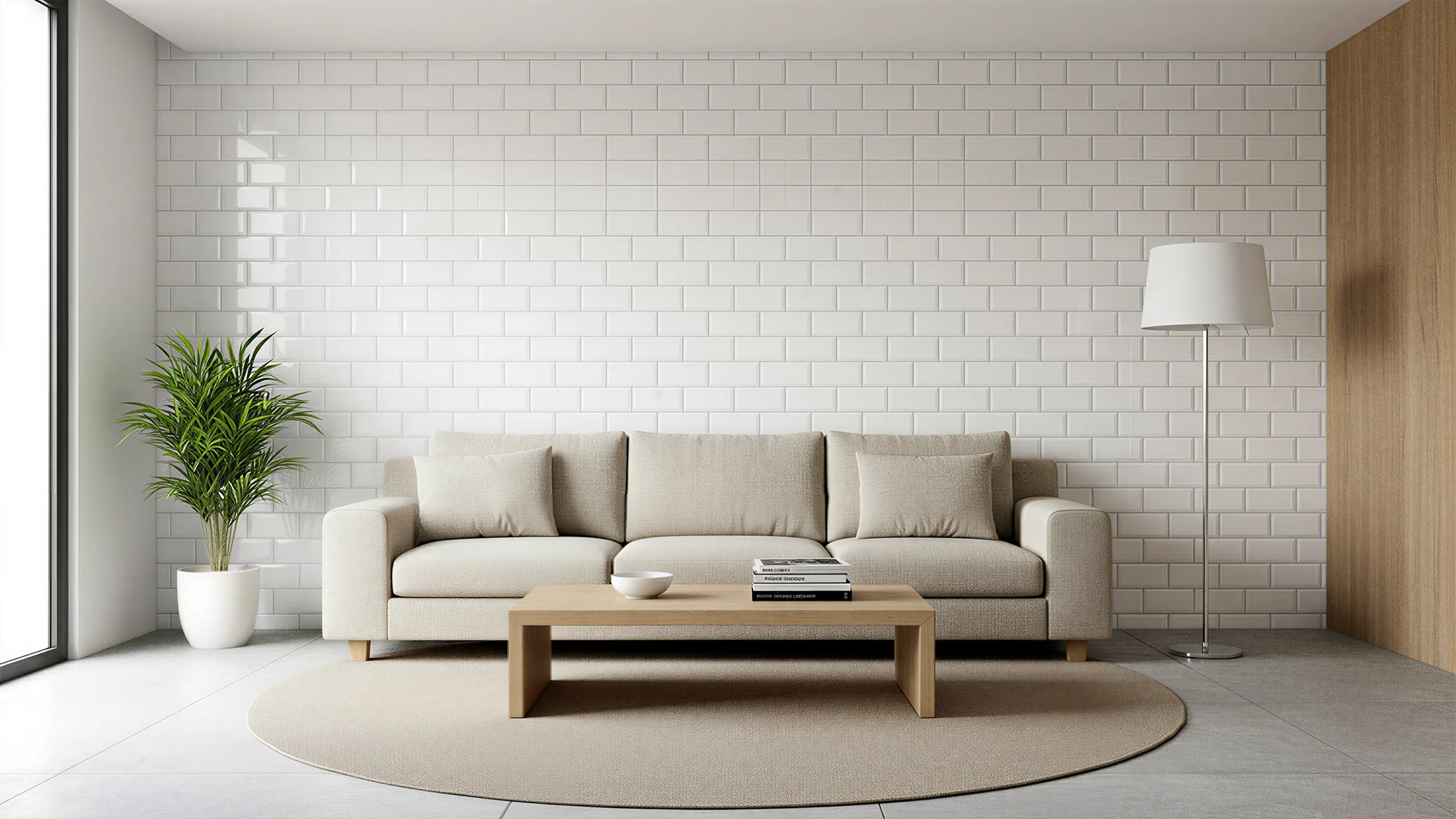 Monoserra White Glossy ceramic tiles